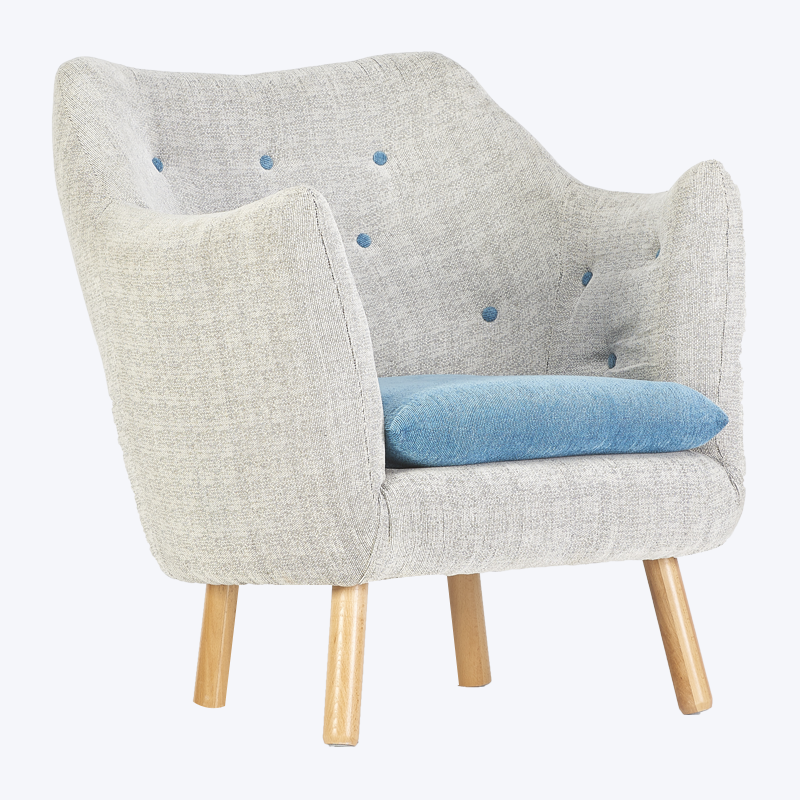 Designer-Lounge-Sessel mit Holzfüßen, Einzelsofa GK88